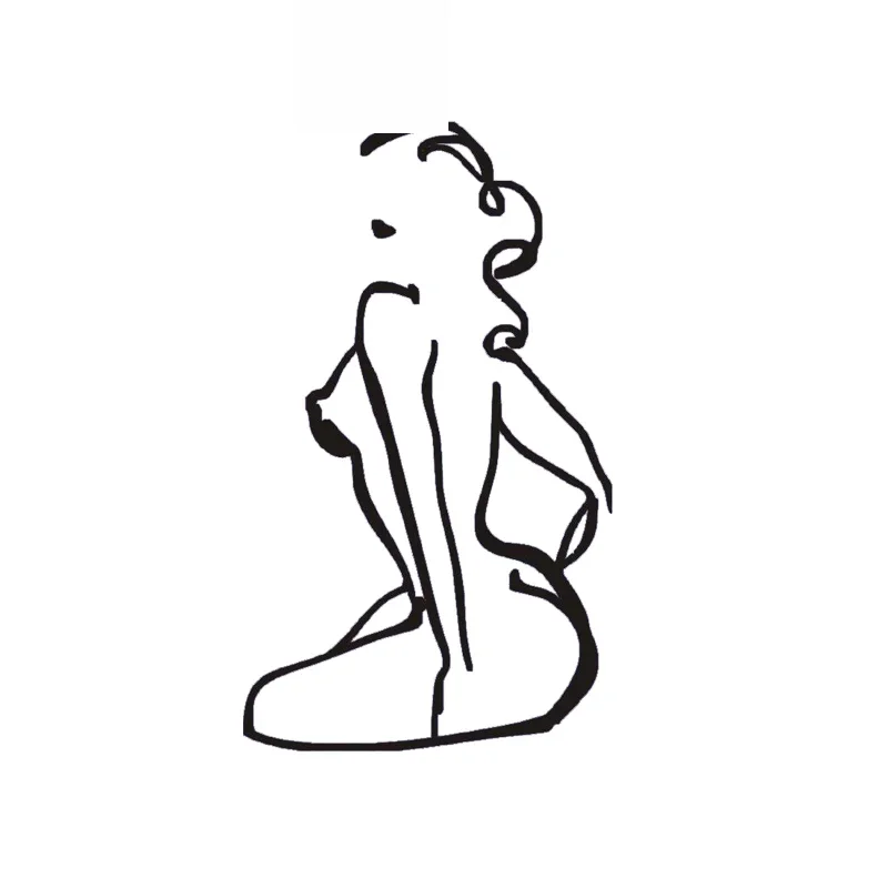 

Car Sticker Girl Goddess Mattis Picasso Anime Car Accessories Decoration PVC Car Stickers Waterproof Black/white, 14cm*8cm