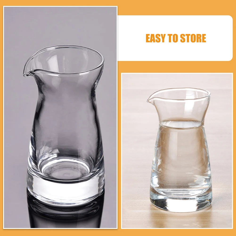 

2Pcs Glass Creamer Jars Small Milk Pitchers 80ml Portable Sauce Containers Lightweight for Home Commercial Use