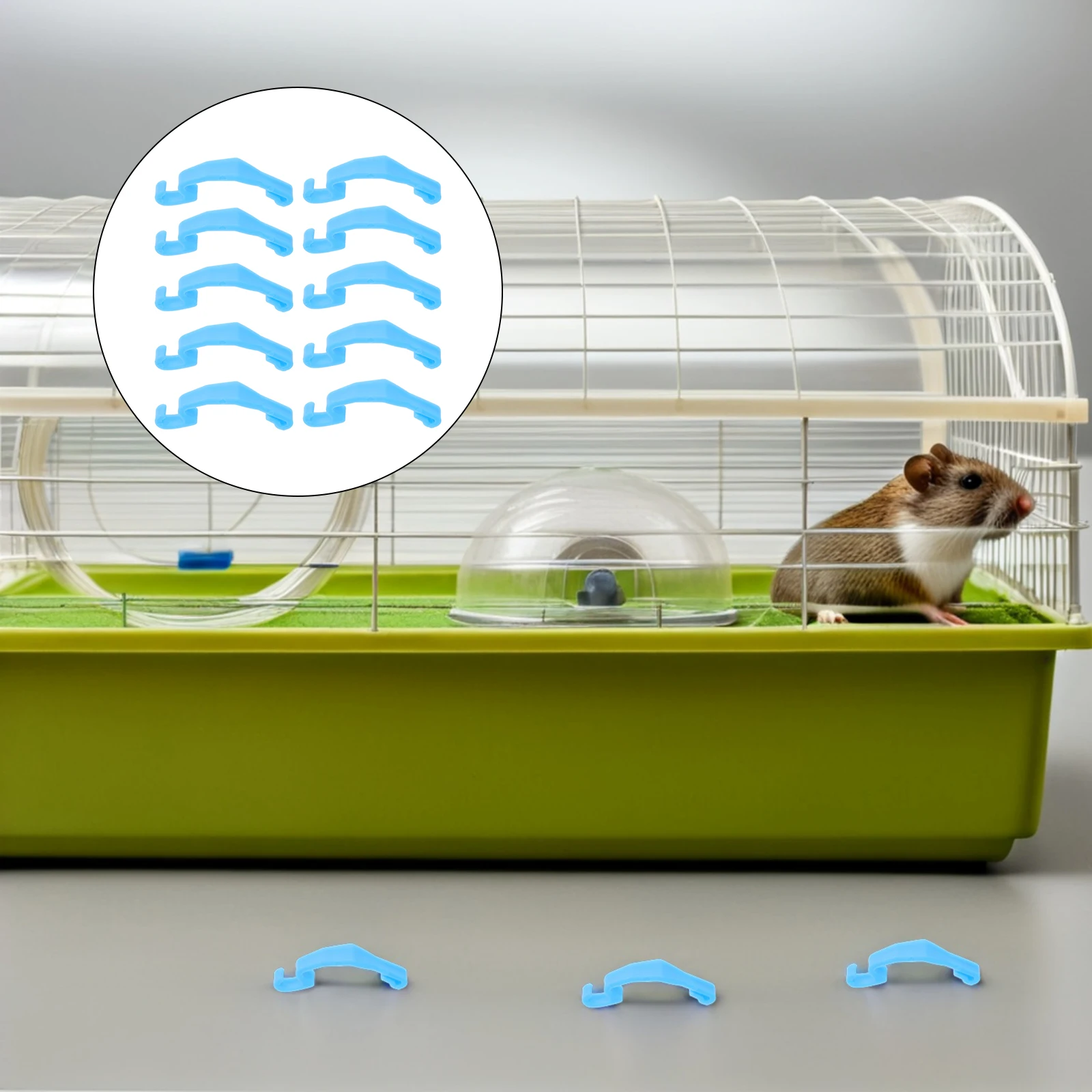 

24Pcs Cage Edge Retainer Clip Reusable Plastic Fastening Connectors for Rabbit Hamster Wire Cage DIY Assembly Secure Door Latch