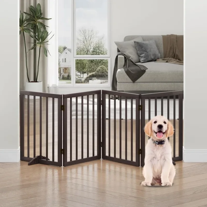 Dog Gate, Freestanding Dog Gates for Doorways, Foldable Dog Gate Indoor, Pet Gates for Doorways Bedroom, Puppy Gate