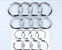 1 piece of Audi silver black car ABS four ring front engine hood luggage compartment sticker logo, suitable for Audi A3 A4 A5 A7