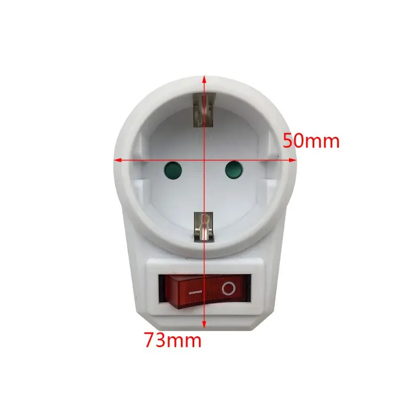 European Conversion Plug 1 to 1 Way Power Adapter Adaptor with EU Travel Socket Dropship