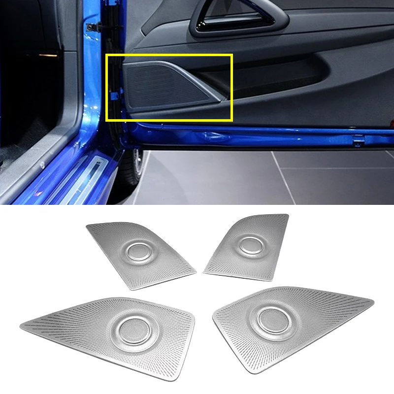 Für VW Scirocco R 2015-2021 Auto Tür Audio Lautsprecher Abdeckung Lautsprecher Pad Trim Rahmen Aufkleber Edelstahl Innen zubehör