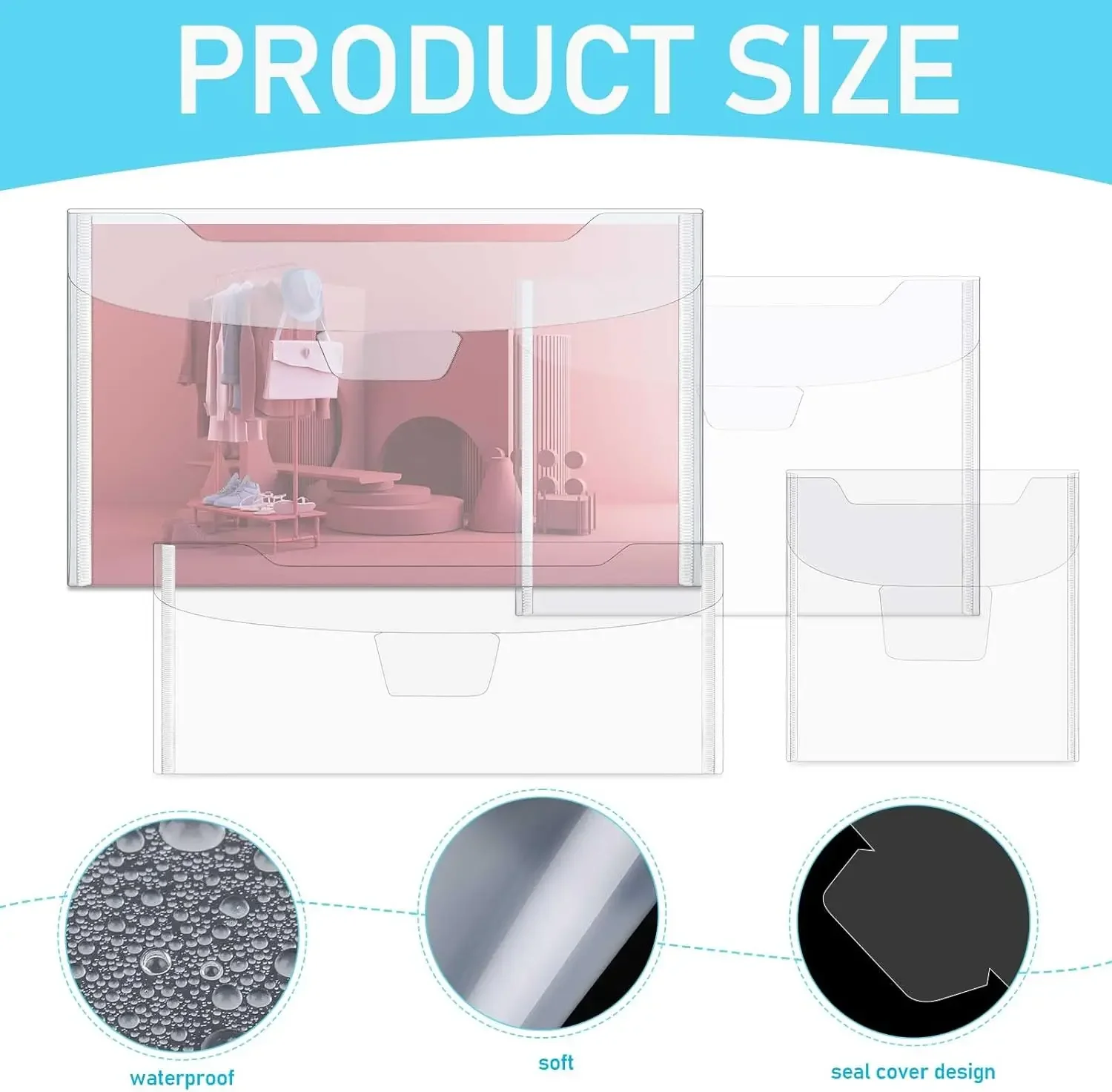 50 قطعة/المجموعة أوراق أكياس المجلد البلاستيكية لتخزين قطع يموت الطوابع المنظم أصحاب أكياس شفافة #5