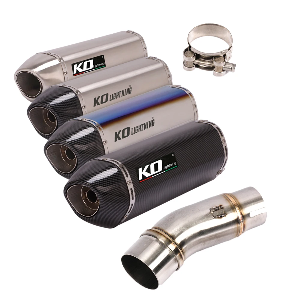 

Для Kawasaki Ninja 400 250 2017-2025 мотоциклетная выхлопная труба 420 мм наконечники глушителя с DB Killer Middle Connect Link Tube Slip On