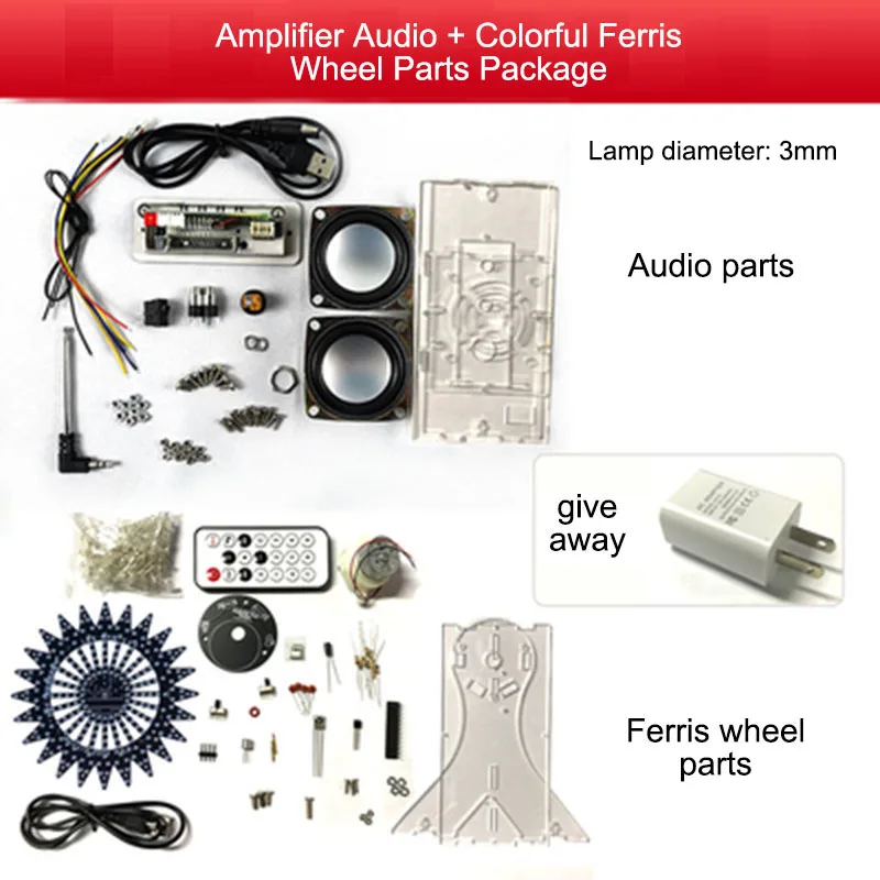 ReYeBu Ferris Wheel LED Bluetooth Speaker DIY Kit 4