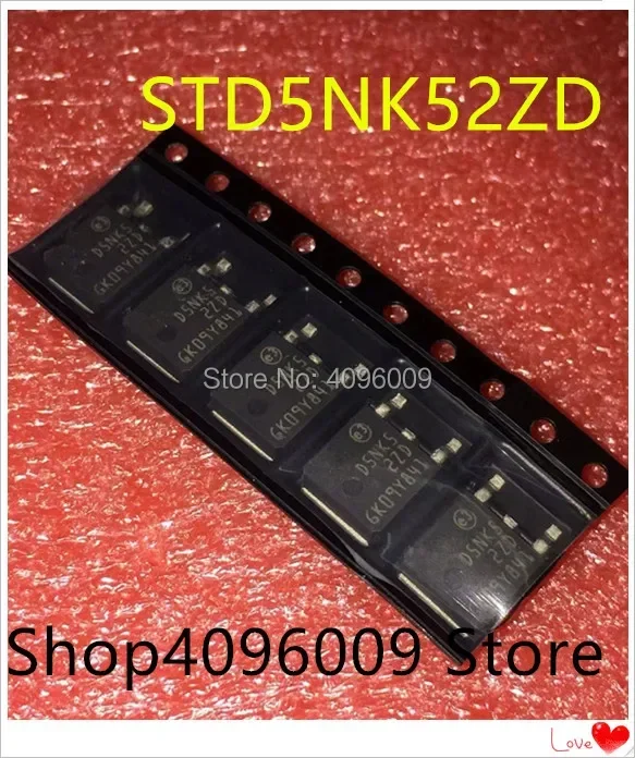 10pcs/lot STD5NK52ZD STD5NK52 D5NK52ZD TO-252
