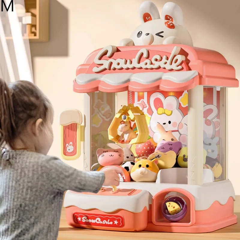 Claw Machine for Kids Mini Vending Machines Arcade Candy Indoor Claw Game Prizes Toy Electronic Music Catch Doll Machine Gift