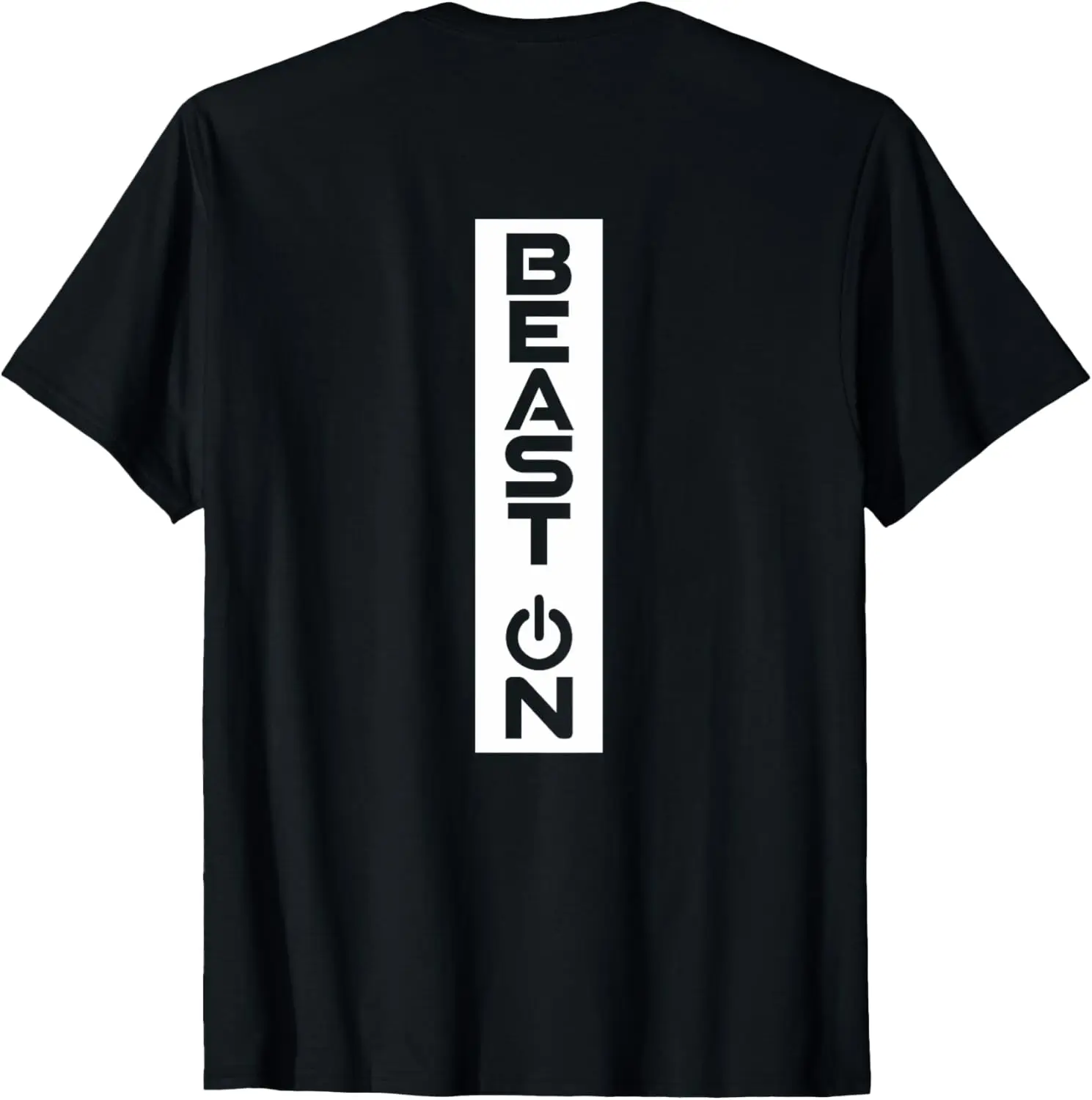 

Beast On Back Motif Back Print Gym Design Fitness T-Shirt