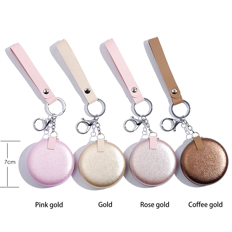 1Pcs Compact Mirror Keychain Folding Pocket Mirror Portable Vanity Mirror Travel Cosmetic Mirror Keychain Accessories