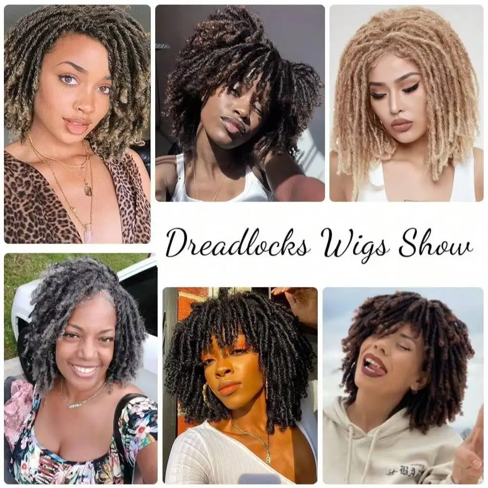 شعر مستعار قصير المجدل للنساء الكروشيه الأفرو مجعد تويست الشعر شعر مستعار مضفر ارتداء والذهاب الطبيعية الاصطناعية مقاومة للحرارة تنفس