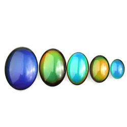 Oval Cabochon Glass Color Change By Temperature Circular Beads For Jewelry Making DIY Earrings Ring Necklace Accessory
