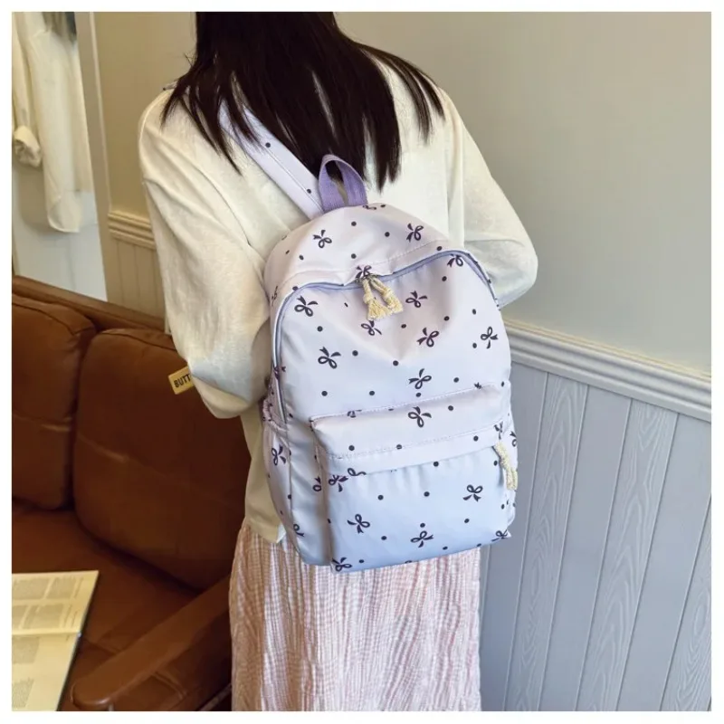 1 Set 3PCS Women College Student Backpack Large Capacity Casual Travel Daypack Stylish Versatile Laptop Bag for School