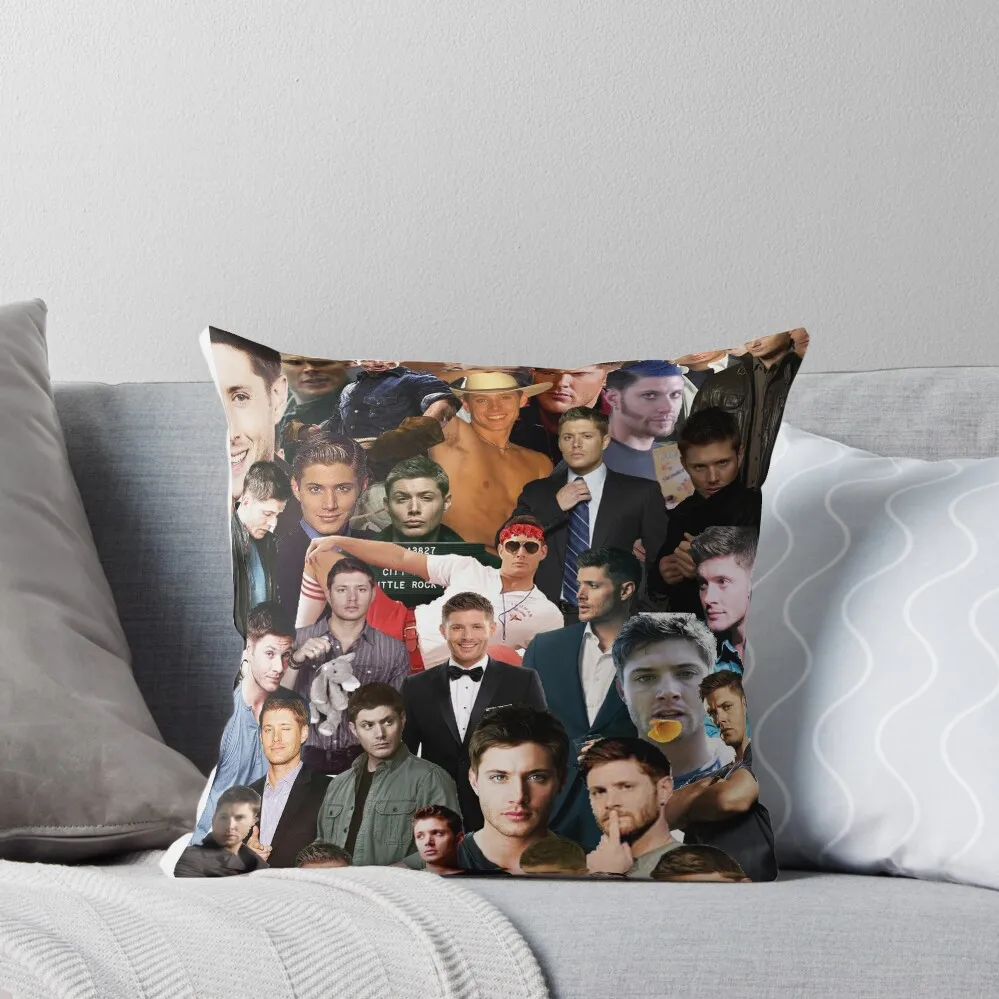 

Jensen Ackles Collage Throw Pillow pillow cover luxury Christmas Pillow Cases
