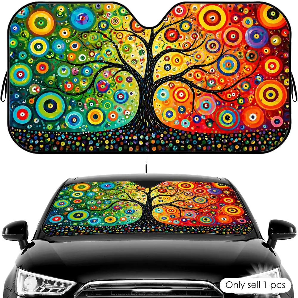 

Sea Turtle Underwater Ride Sun Visor Car Front Windshield Shade UV Block Heat Shield Foldable Universal Fit Cover