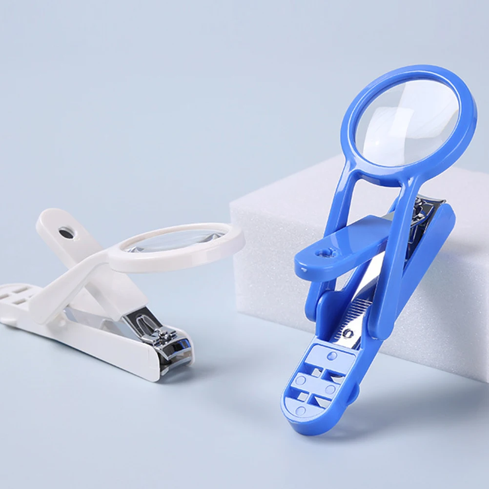 2Pcs Pet Claw Clippers Magnifying Glass Design Stainless Steel Nail Cutter for Small Pets Hedgehog Hamster Rabbit Guinea Pig