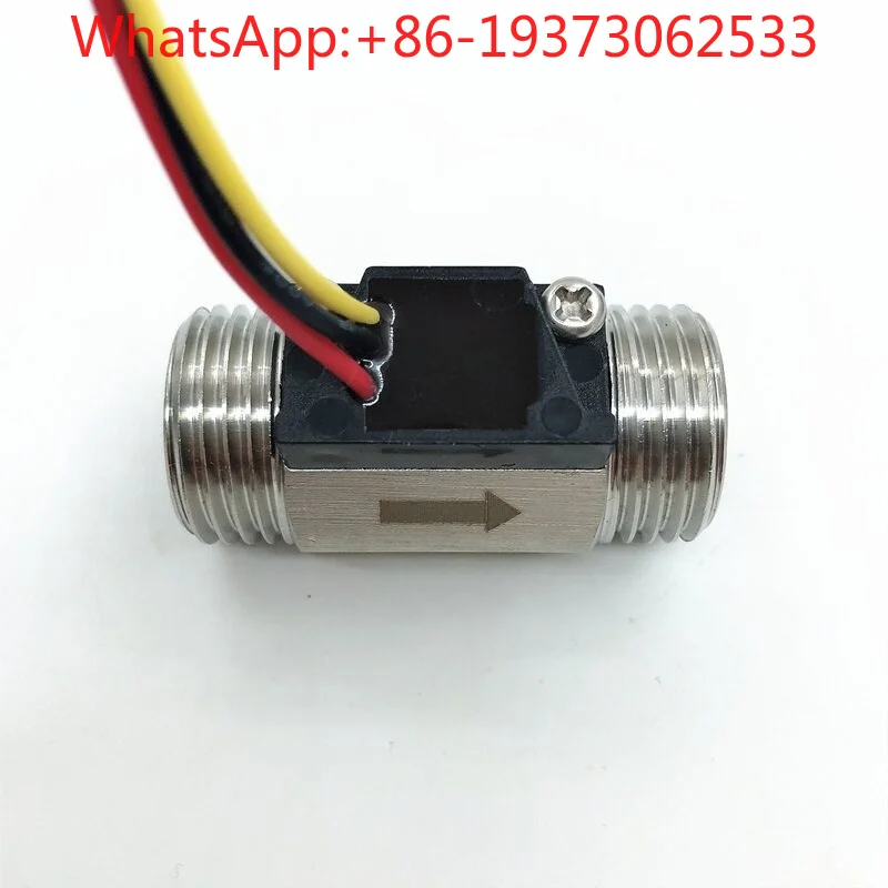 Flowmeter NPN Type Pulse Impeller Water Flow Sensor 304 Stainless Steel Resistance