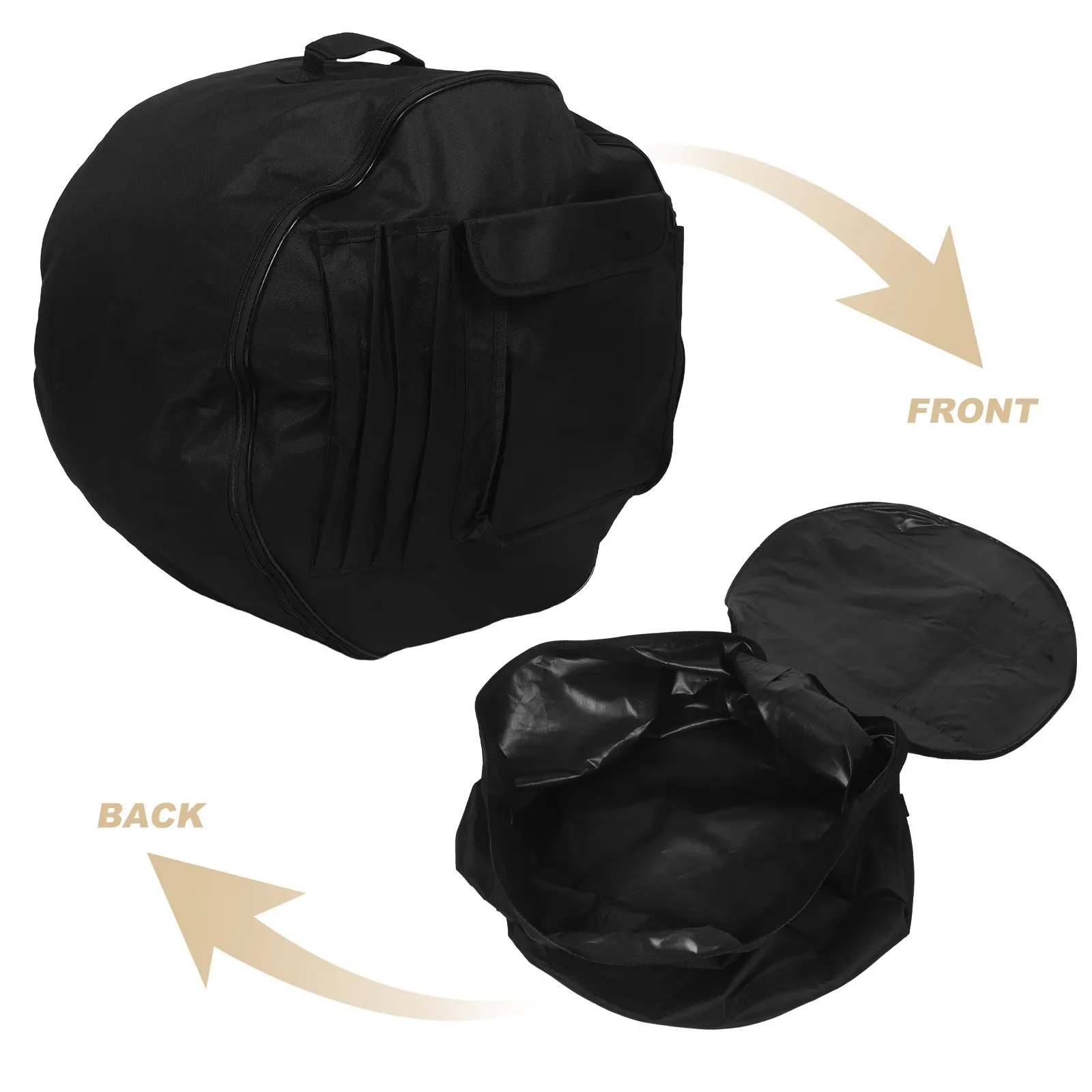 Snare Drum Bag Military Drum Bag Oxford Cloth Backpack Carrying Strap Drumstick Pocket Percussion Instruments Transport