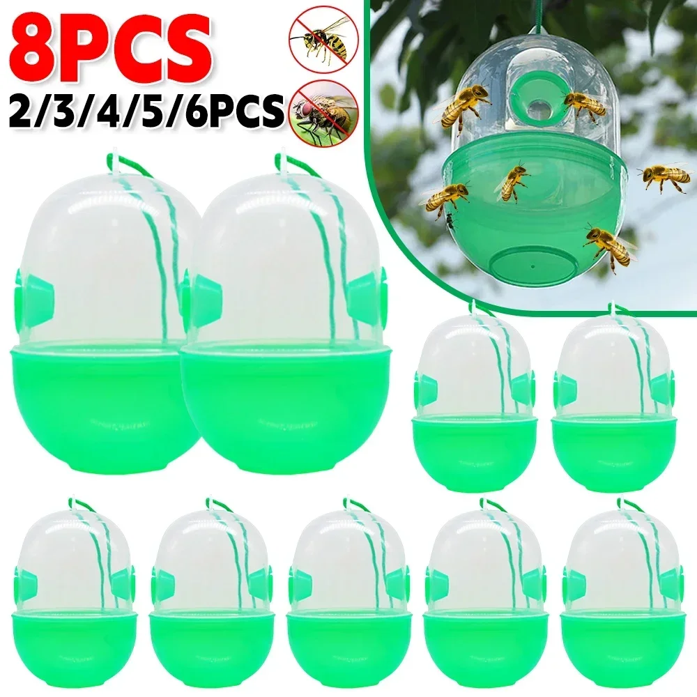 

4/5PCS Reusable Fly Wasp Insect Traps Hanging Plastic Asian Hornet Catcher Fly Killer Orchard Insect Trap Pest Control Products