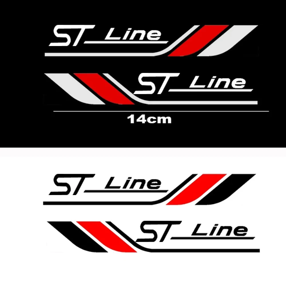 

2X Car Side Stripes Sticker Rearview Mirror Vinyl Decal Car Rearview Mirror Sticker For Ford ST STLINE Auto Styling Accessories