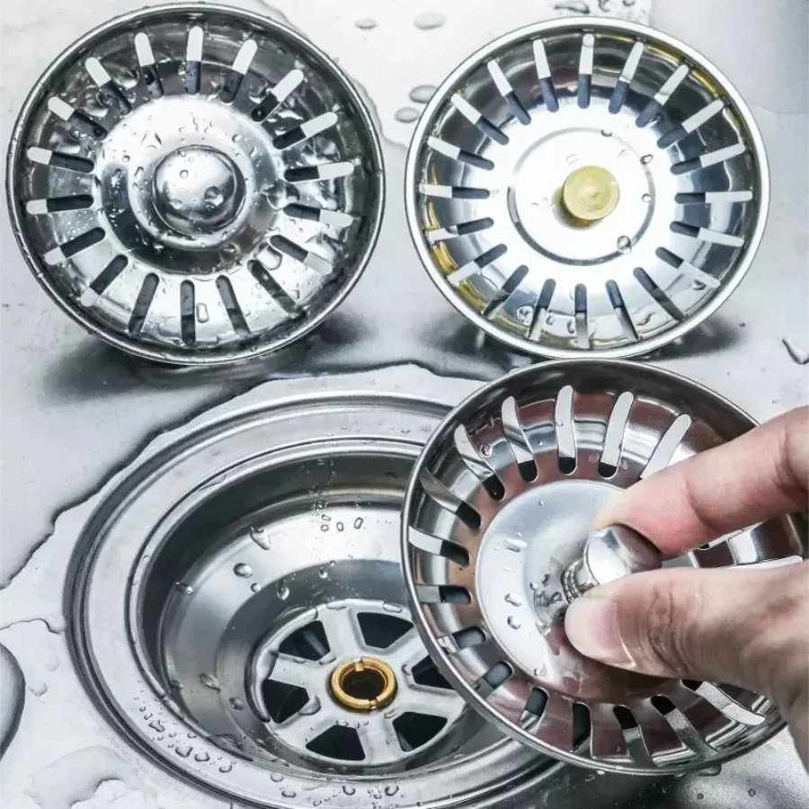

Stainless Steel Kitchen Sink Strainer Bathtub Hair Catcher Stopper Pool Bathroom Waste Sink Filter Plug Sink Accessories Tool