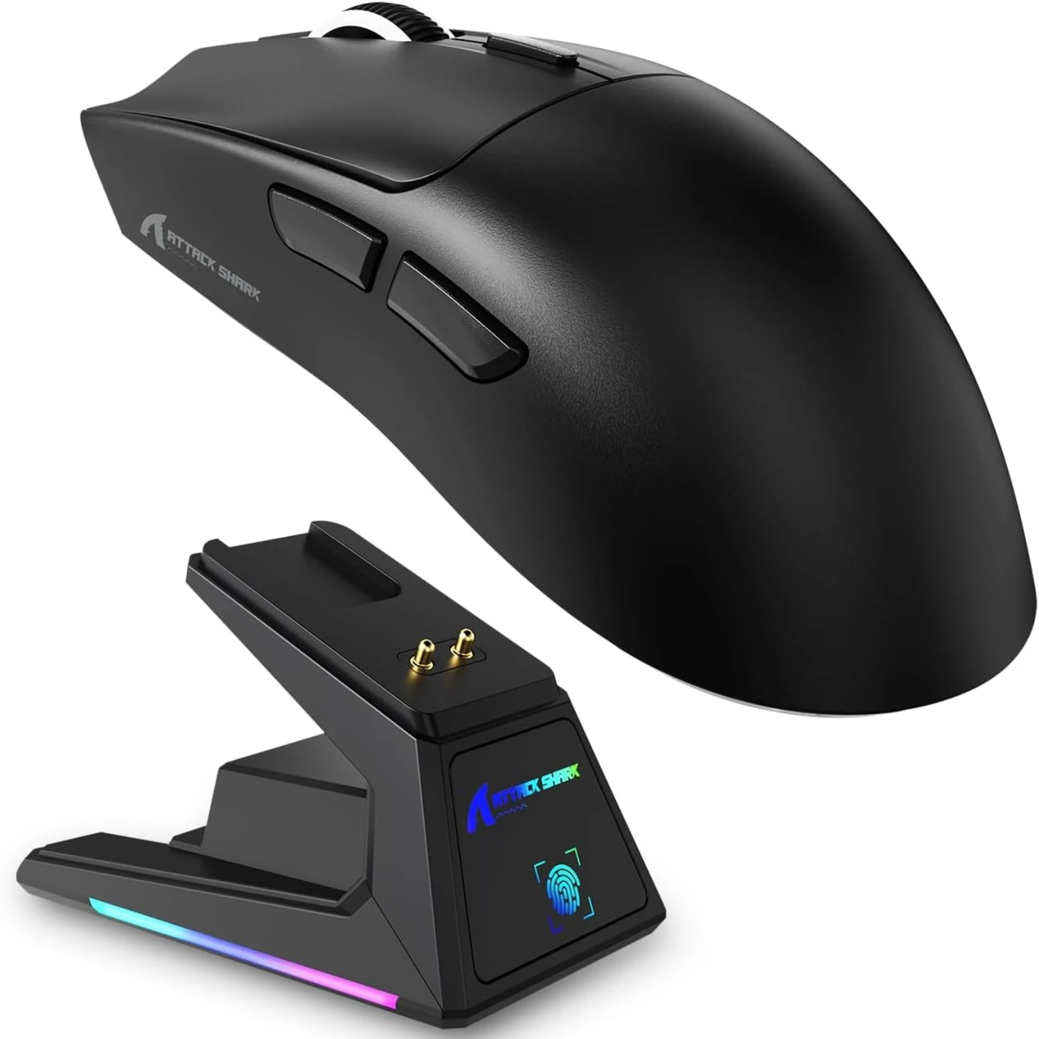 ATTACK SHARK X1 Wireless Gaming Mouse with RGB Charging Dock PAW3395 PRO Sensor Up to 40K DPI Ultra Light Tri-Mode  for WIN/MAC