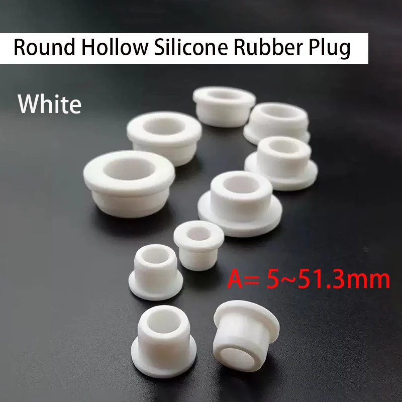 1-50pcs Size 5mm~51.3mm White Silicone Rubber O-ring Gaskets Grommets Hole Plug Wire Cable Grommet Gasket Protect Bushes