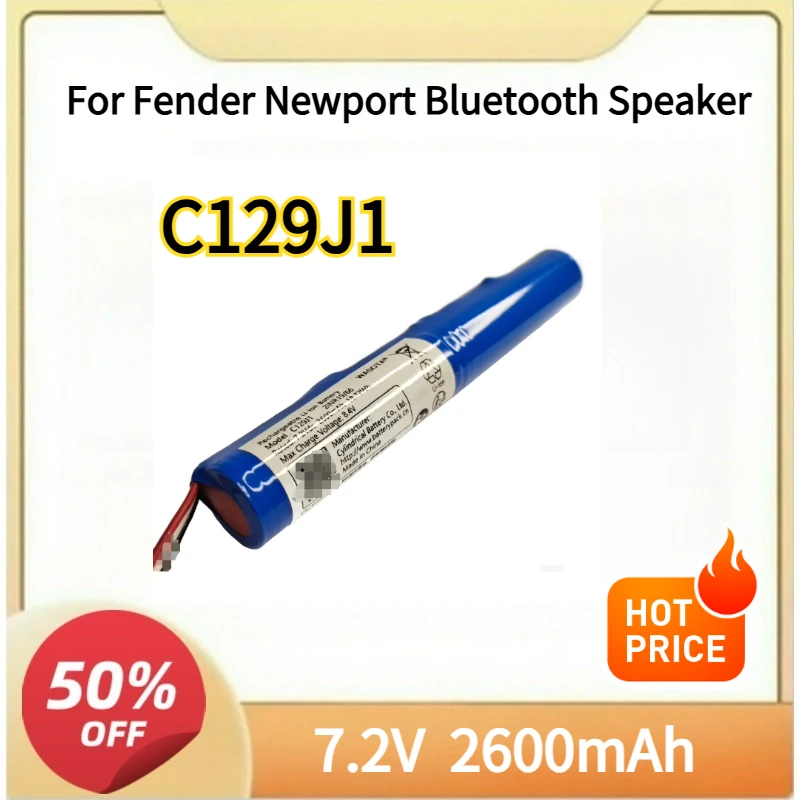 Compatible with C129j1 7.2v 2600mah 18.72wh Fender Newport Bluetooth Speaker