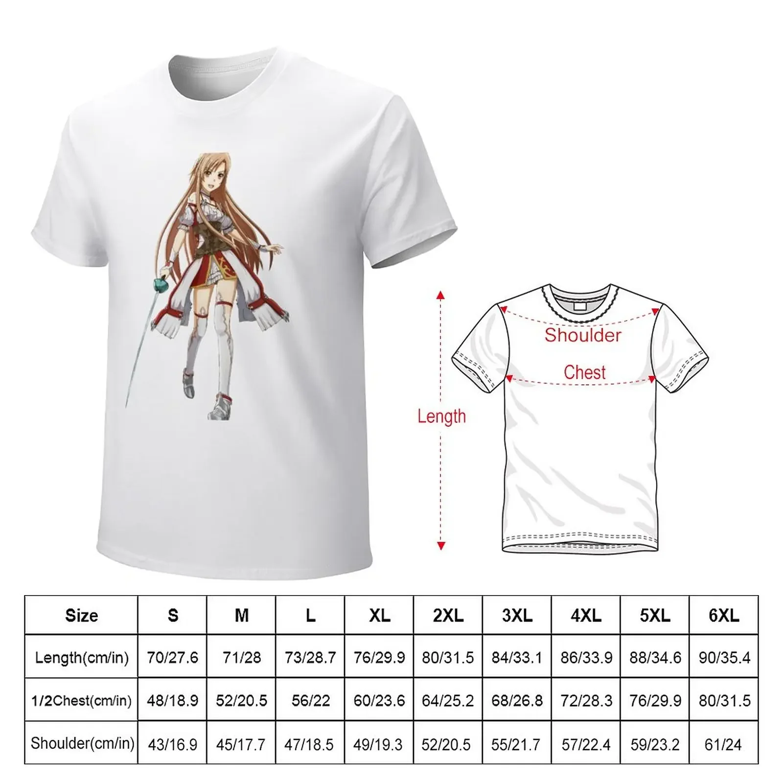 Asuna Sword Art Online T-Shirt kawaii clothes for a boy summer top sweat shirts, men