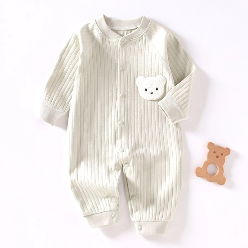 Cartoon Bear Jumpsuit Anti-Static Baby Romper Bodywear Outfit Infant Shower Gift