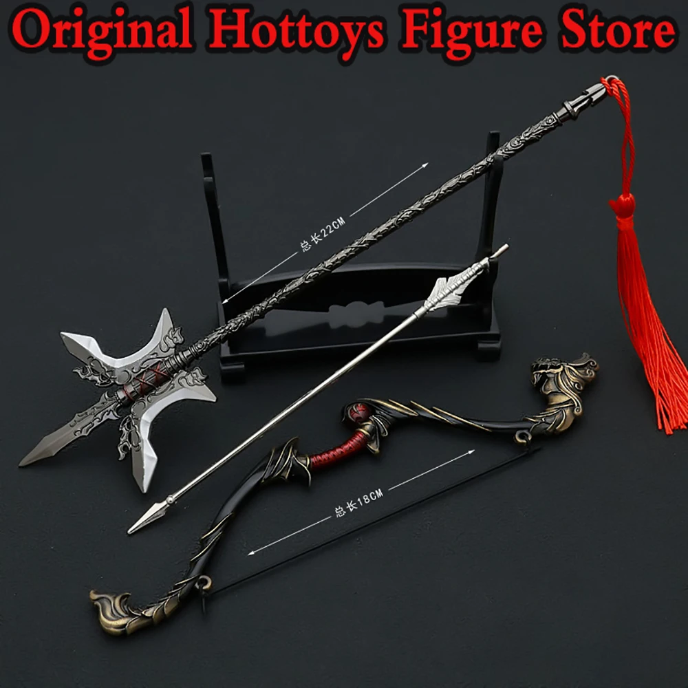 In Stock 1/6 Scale Scene Accessory Model Lv Bu Halberd Flying Generals Bow Weapon Ornament Fit 12-inch Action Figure Doll