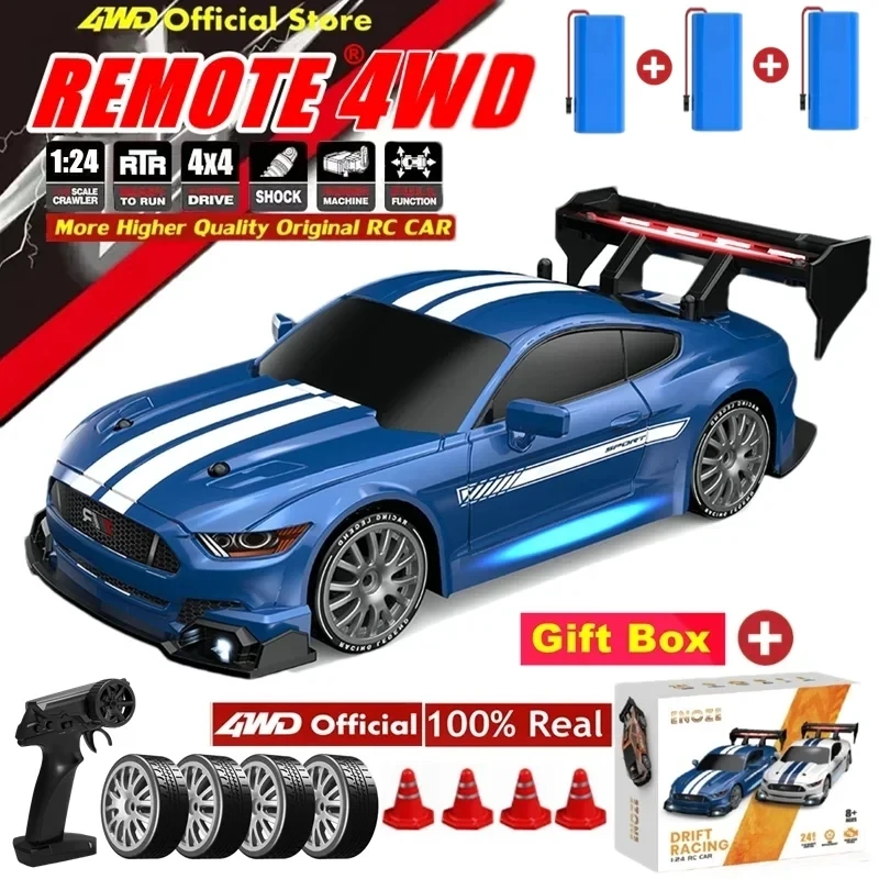 

9IMOD RC Car 1/24 Drift Car 30km/h 2.4GHZ Dual Tires Replace Four-wheel Drive 35m Distance PVC Car Shell RC Drift Racing Car