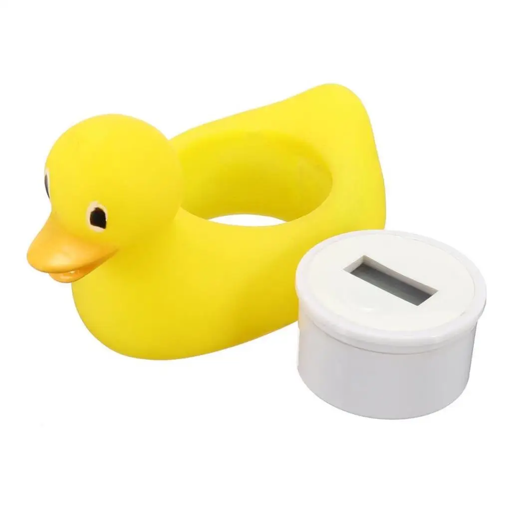 Baby Bath Water Thermometer Duck Waterproof Digital Room Shower Alarm Timer Function Color Coded Heat Indicator