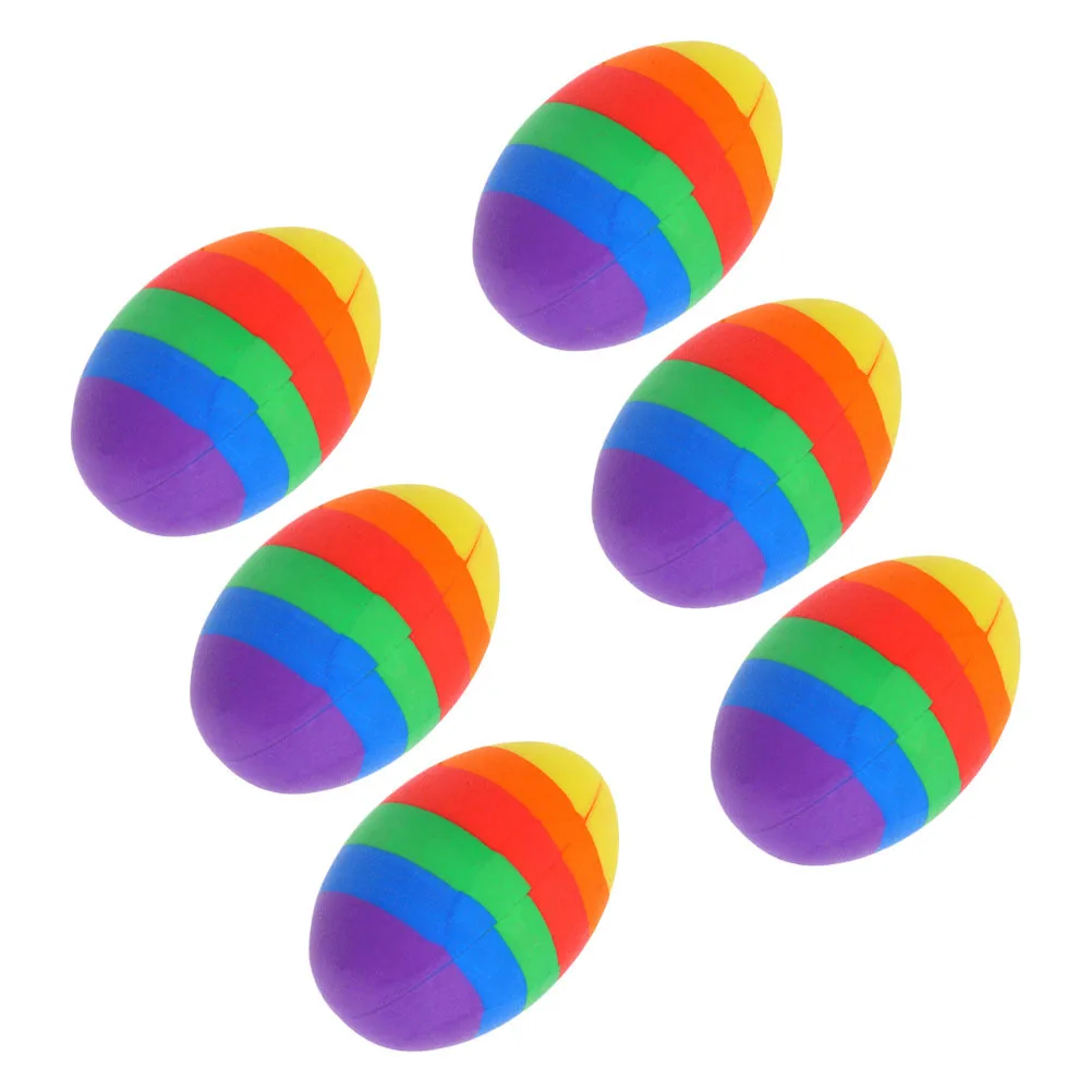 

6pcs Easter Egg Eraser Cute Mini Erasers For Students Teachers School Office Supplies Classroom Prize Studying Pencil