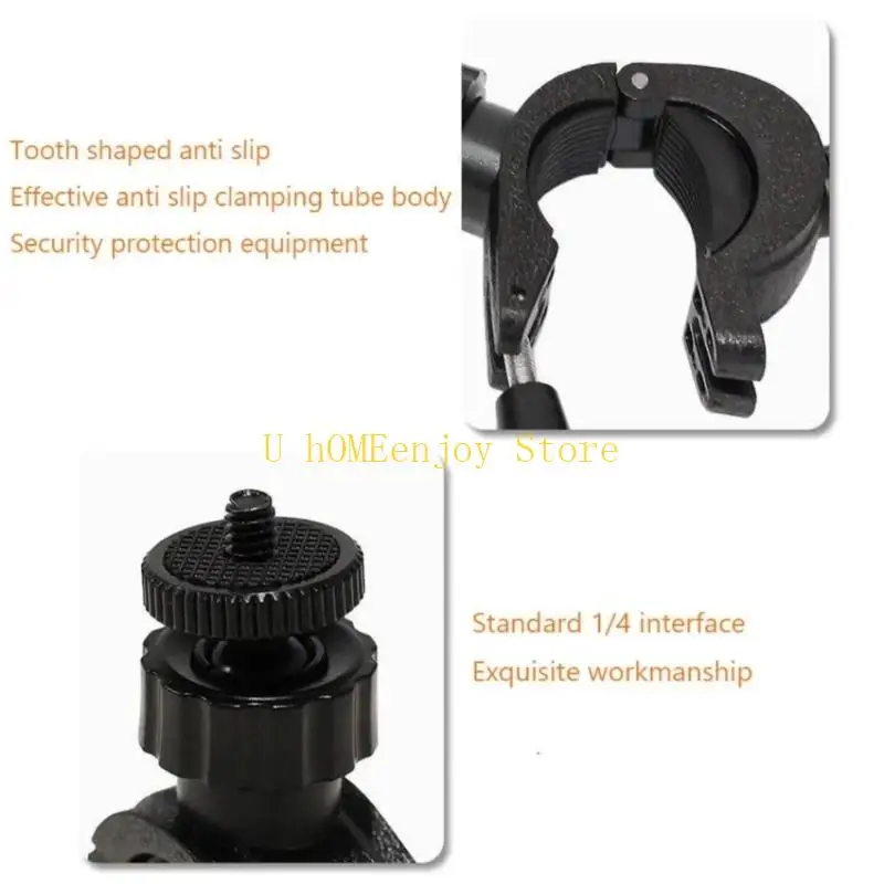 B0KF Recording Clip Clamp Mount with Adjustable ABS Holder for Live Streaming