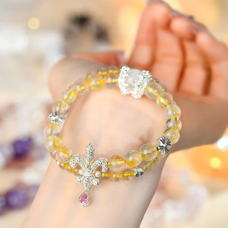 

Natural Yellow Double Layer Fashion Small Women'S Beginner Bracelet Jewelry