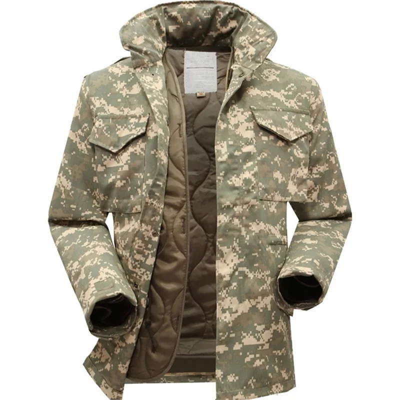 Hunting Winter Outdoor Trekking Camping M65 Military Tactical Coat Men Windbreake Fans With Inner Big Yards Field Fight Jacket