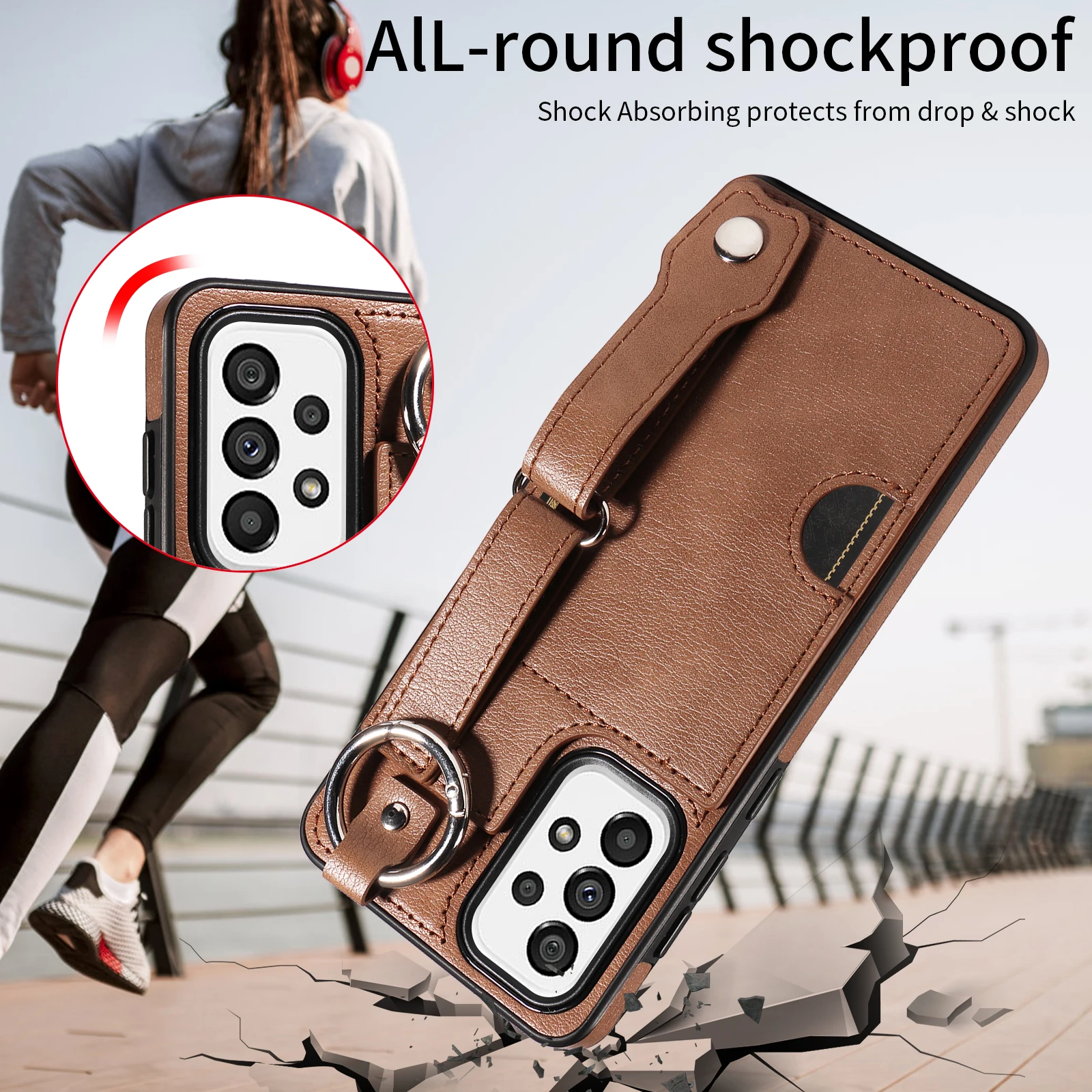 حافظة جلدية PU عالية الجودة لهاتف سامسونج A32/33/34/35 A52/53/54/55 A72/73 غطاء هاتف محمول فاخر للأعمال لمنع السقوط