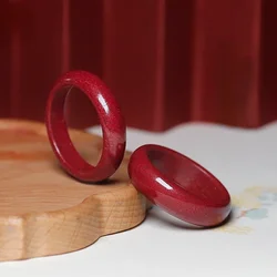 Cinnabar Rings for Women Jewelry Charm Gemstone Charms Chinese Amulet Talismans Gift Natural Accessories Vintage Jadeite Ring