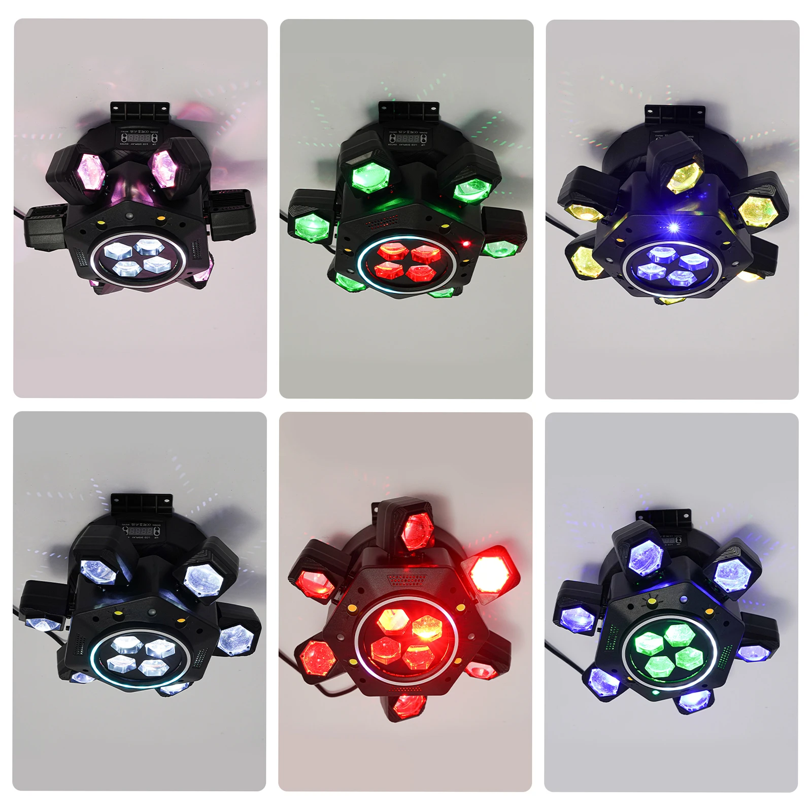 RGBW Stage Lights, 25 Channels Stage Lights 4 Operating Modes, DJ Party Lights with Remote Control