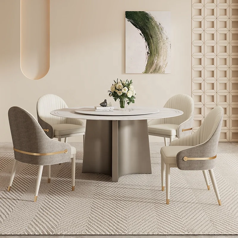 For High-End Commercial & Household Dining Chairs Thickened Cream Minimalist Style Comfortable Backrest Long-Lasting Sitting