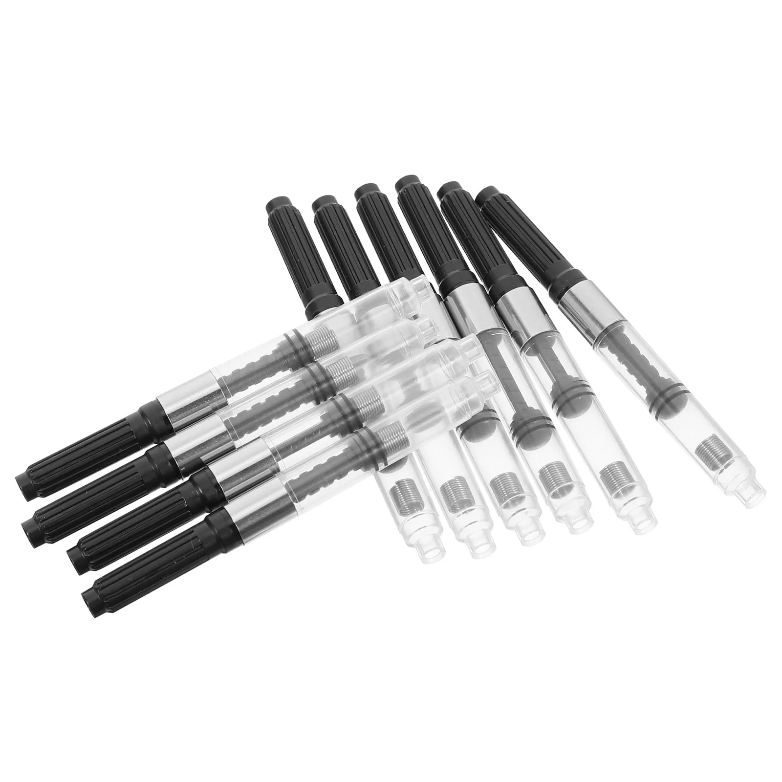 10Pcs Fountain Pen Ink Converter Screw-in Push Fill Absorber for Writing Office Classroom Refill Leak-Proof Screw Converter Pen