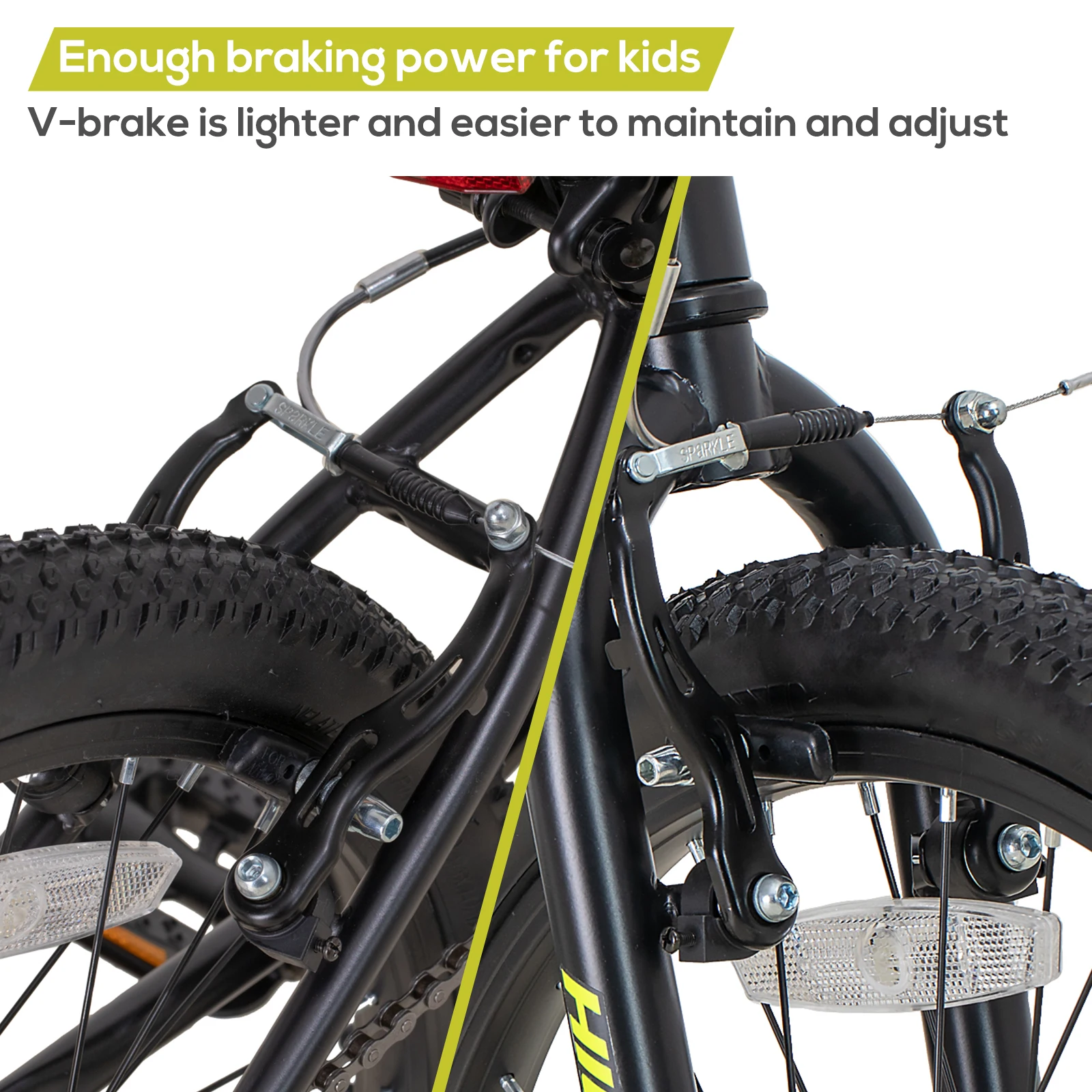 Hiland 20 Inch Kids Mountain Bike for Boys, Girls, Single Speed Kids Bicycles with Dual Handbrakes and Kickstand