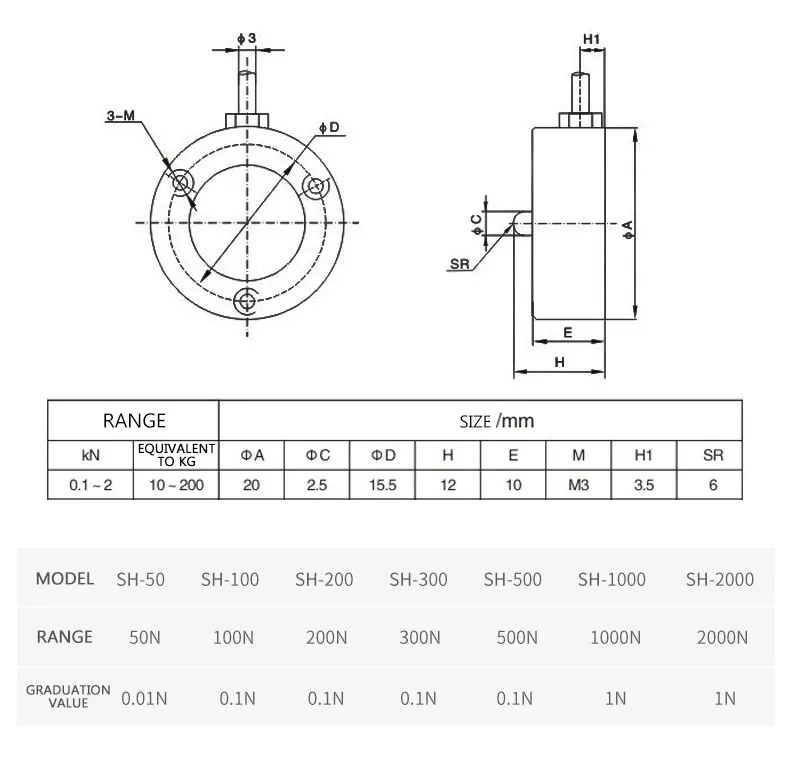 SH-2K Digital push-pull gauge Electronic Tensile Tester Gauge Digital Dynamometer N/KG/LB unit Test Instrument 2000N