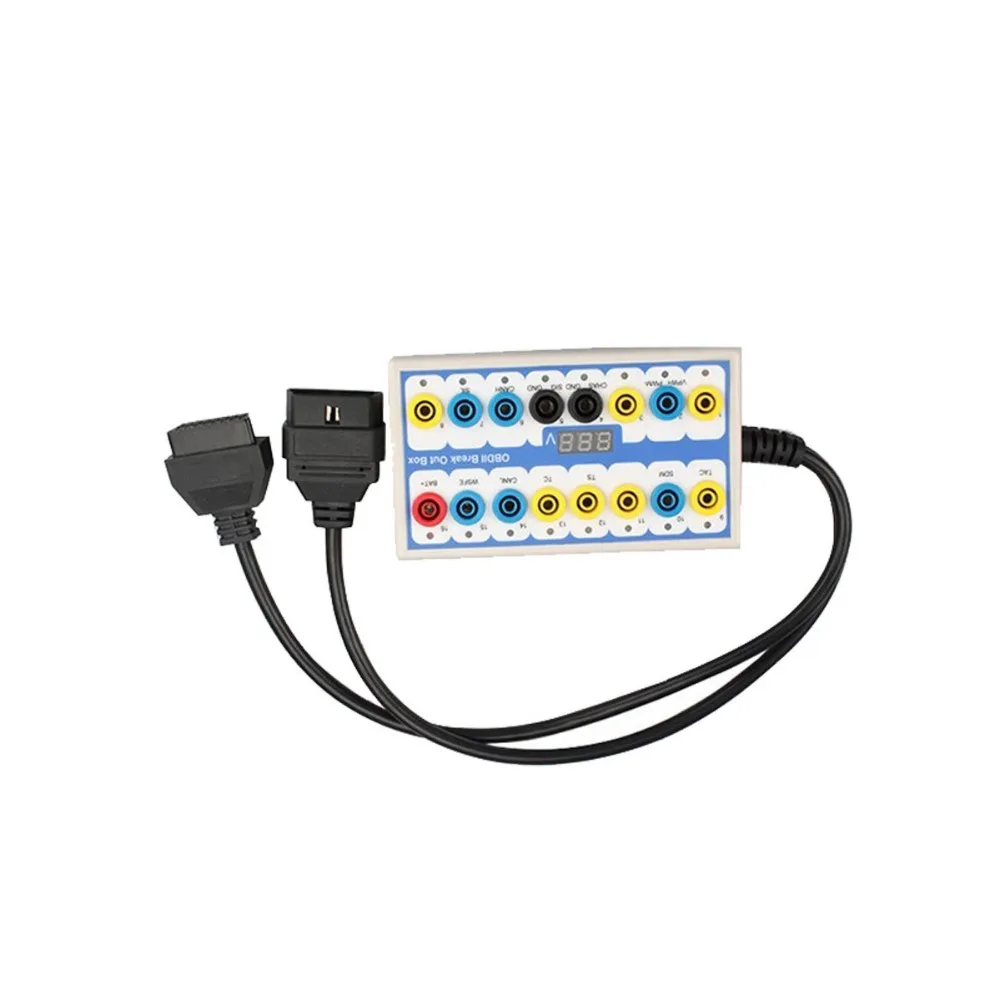 

Автомобильный OBD выключаемый блок, тестер линии OBD2, автоматическая банка, испытательная коробка, автомобильный разъем, детектор протокола OBDII