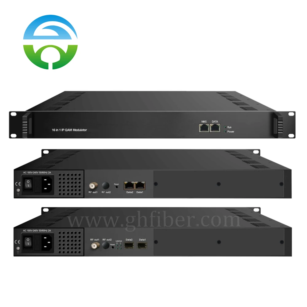 16 Channel QAM Multiplexing and Scrambling IP To QAM DVB-CModulator