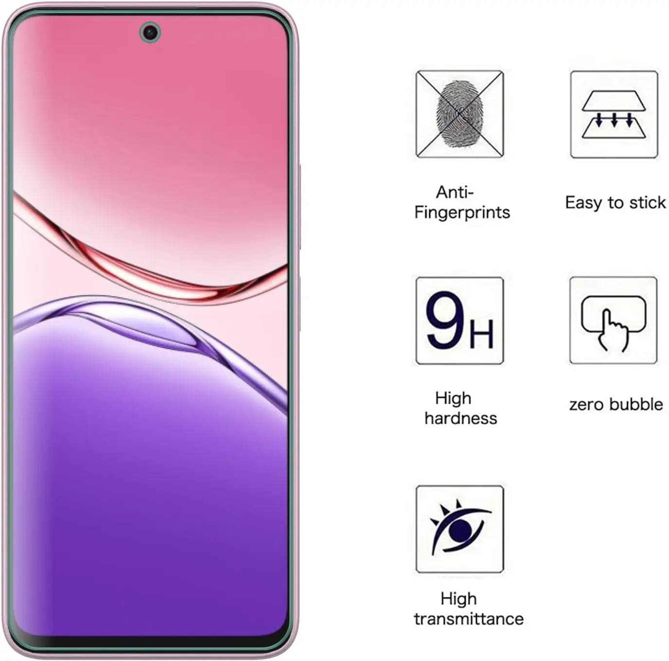 2/3/4 قطعة HD الزجاج المقسى لفيلم حامي الشاشة OPPO A5 Pro 5G 9H