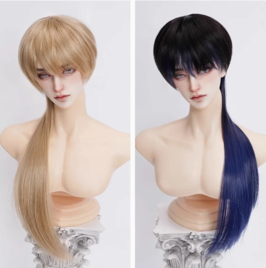 BJD doll wig is suitable for 1/6 1/4 1/3 size soft silk Wolf tail male doll accessories