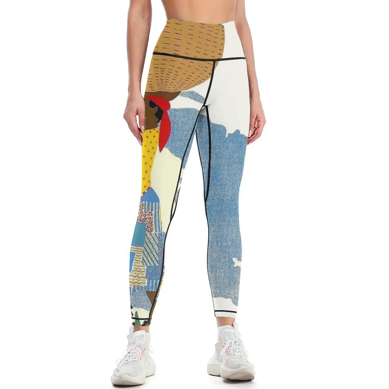 

HAITI; Vintage Travel Advertising Print Leggings workout clothes for active wear trousers Training pants Womens Leggings