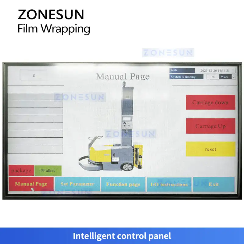 ZONESUN ZS-YPWM1 Automatic Pallet Wrapping Machine Robotic Stretch Wrapper